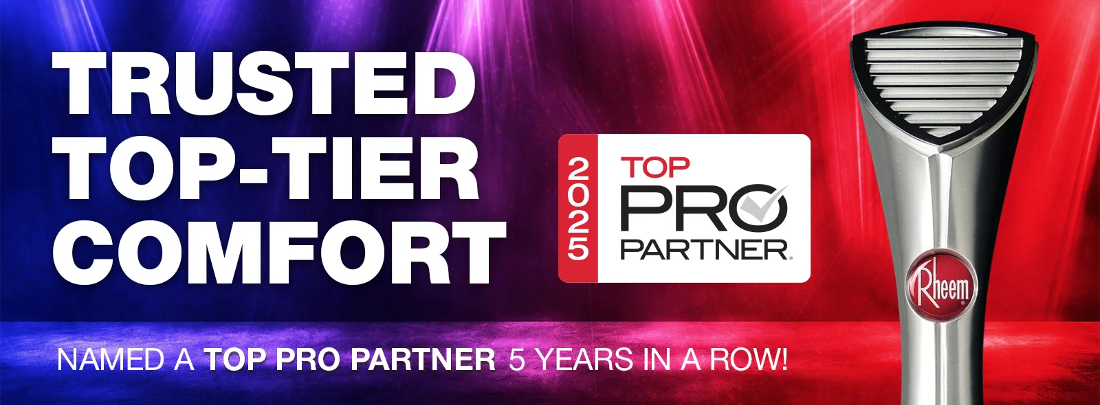 Rheem Top Pro Partner Award 2025
